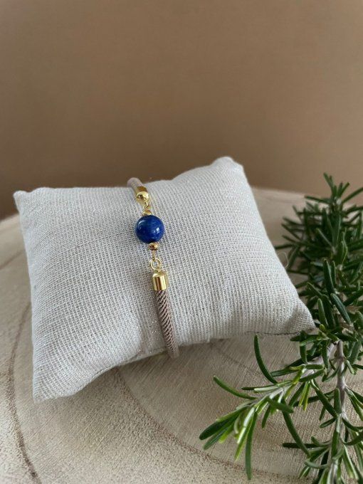 Bracelet cordon lapis lazuli