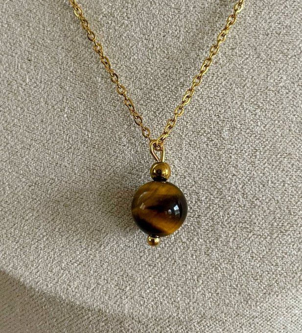 Collier Louise œil de tigre 