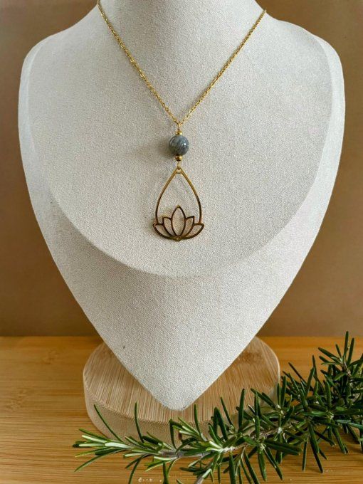 Collection fleur de lotus labradorite