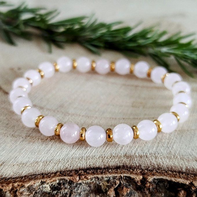 Bracelet "LAU" Quartz rose