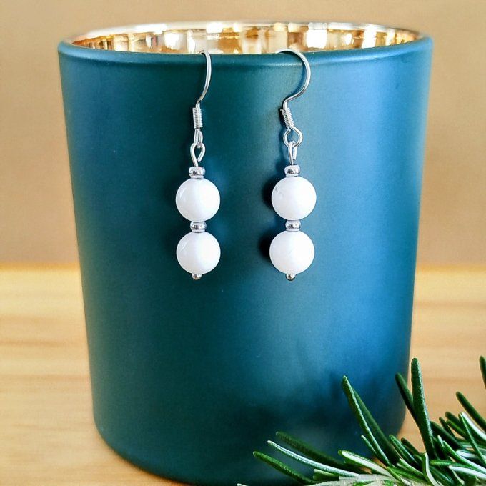 Boucles d'oreilles Howlite